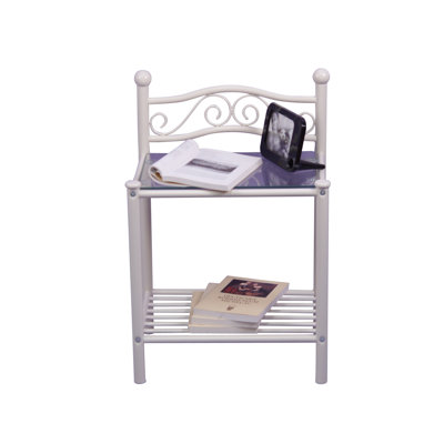 Gwinnett 44cm W Metal Bedside Table