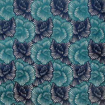 Tropic Plush Floral Velvet Fabric