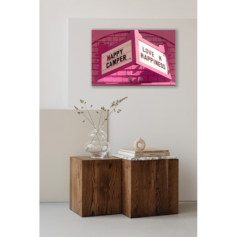Vintage campeur heureux 24 x 36