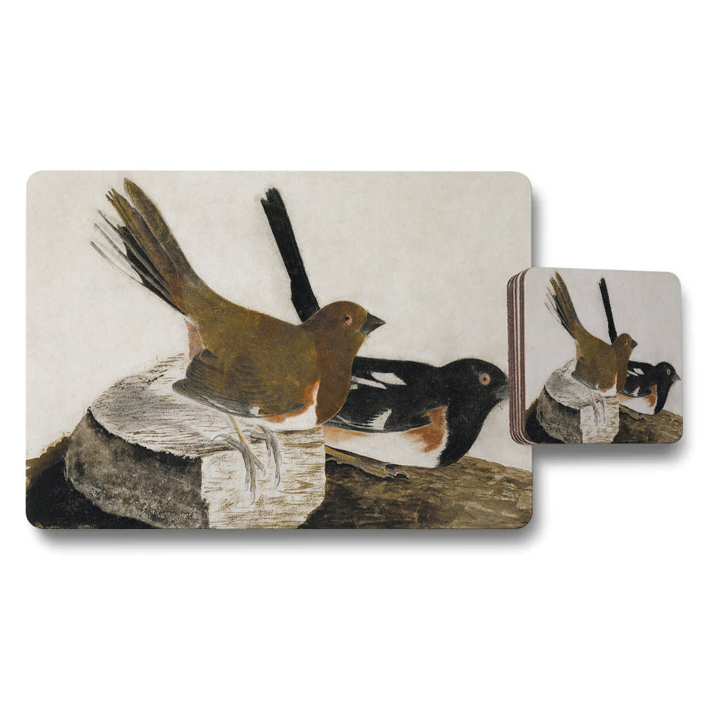 Birds On Rocks Placemat And Coaster Set Kitchen Decor