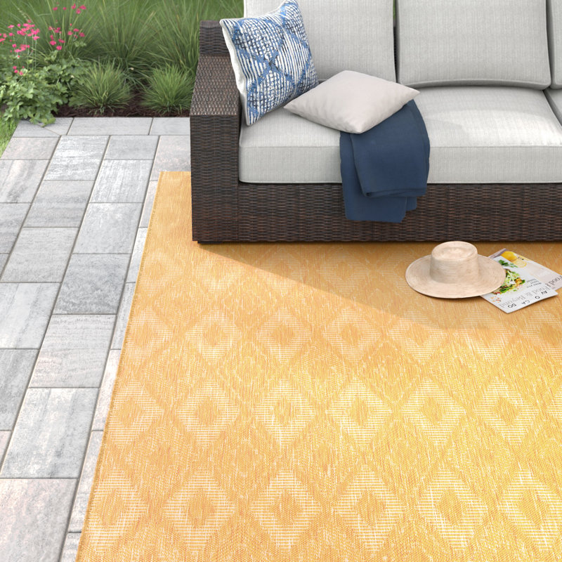 Tapis d'intérieur / extérieur à motif géométrique Lowndes Performance, Rectangle 9 pi x 12 pi