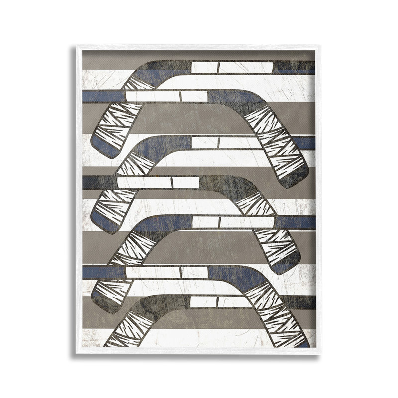 «Hockey Sticks», art mural sur toile par Lil 'Rue, 30" H x 24" W