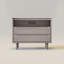 Table de chevet 2 tiroirs Mid-Century avec prises-581823637
