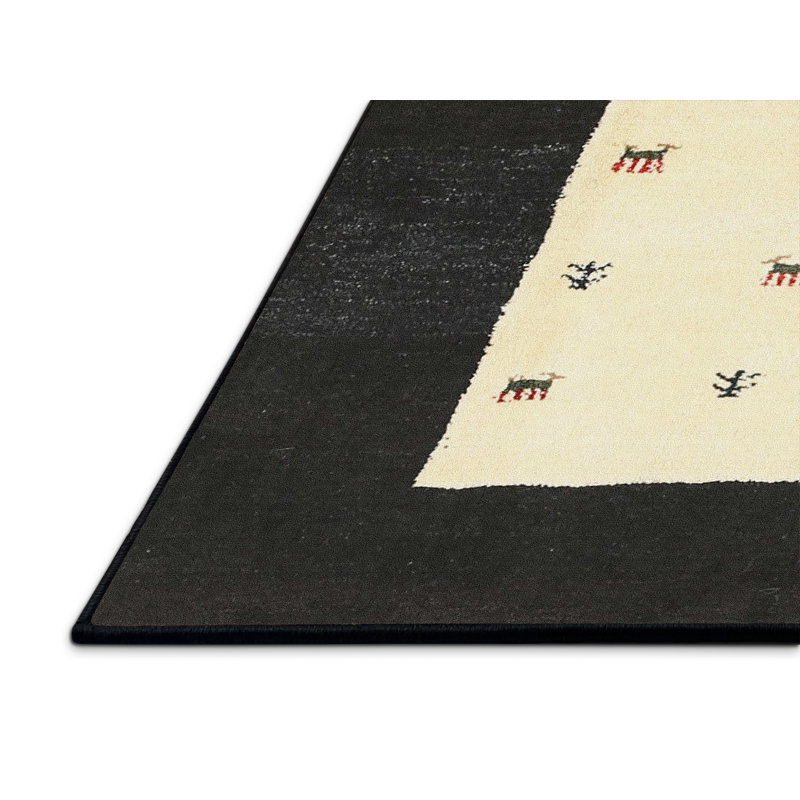 Tapis gris anthracite / beige Chichica, Rectangle 4 pi x 6 pi