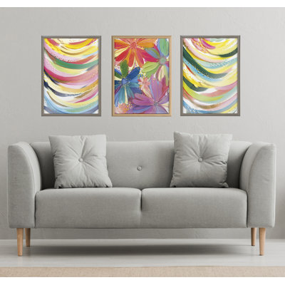 «Brushstroke 117» par Jessi Raulet de Ettavee, art mural en verre encadré