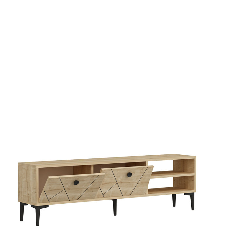 Sharyn Unfinished TV Stand for TVs up to 49", Sapphire Oak