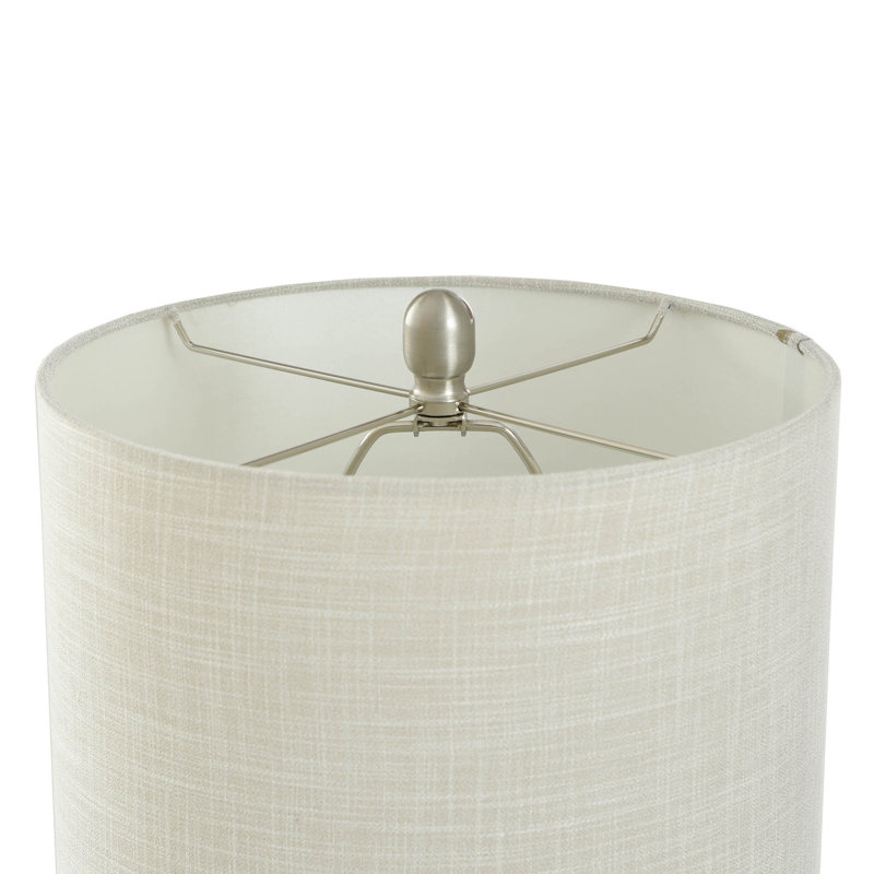 Lampe de table patinée 21 po Kaler, Gris ciment naturel
