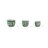 Ceramic Planters Floral Pattern Indoor Outdoor Decorative Garden Pots For Home And Garden Display Use Set Of 3 - 9", 8", 7" Green