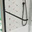 Porte de douche à dérivation, porte coulissante, avec verre trempé de 1/4 po et fini noir mat 50 à 54 po x 70 po