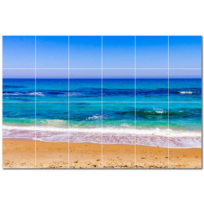 Murale en céramique satinée 8 "x 8" Beach Photo