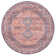 Lesandra Geometric Medallions Machine-Washable Terracotta/Navy Rug