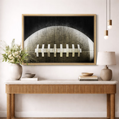 Sport "Vintage Retro Football Pictures Boy's Room Decor Large Canvas Print Wall Art