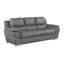 Canapé Kensington 85" en cuir gris avec pattes-133965948-133965949