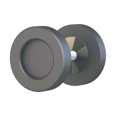 2 in 2-Sided Dual Mount Cabinet Knob for Wood or Glass Doors