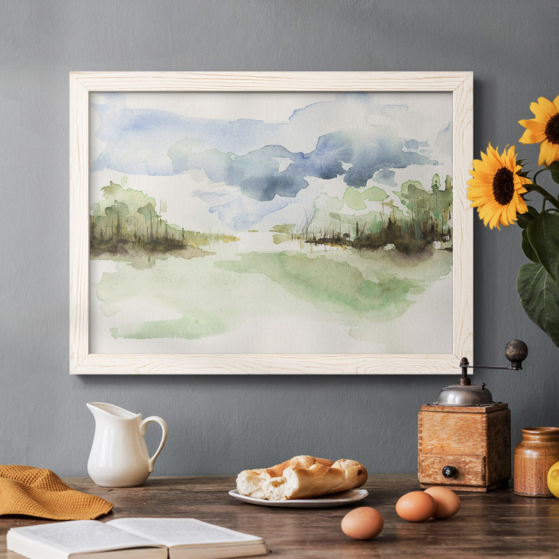 «Brush Thickets II», reproduction d'un seul cadre photo sur toile, Cadre blanc, H 14 po x l 20 po x P 1,5 po