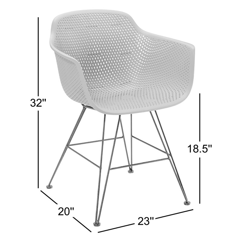Dusti Outdoor Dining Armchair, Gray