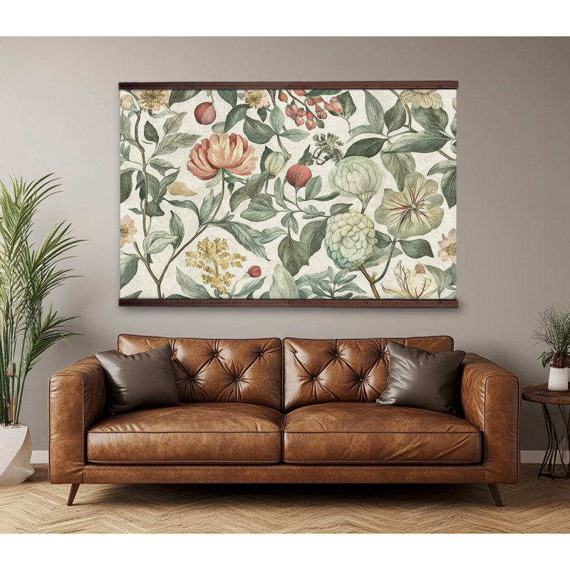 Tapisserie d'art vintage rétro William Morris, H 32 po x l 48 po