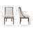 Vintage Style Upholstered Solid Wood Legs Linen Dining Chair With Backrest, With Solid Wood Frame, For Dining Room/Living Room-2089458292-2089458293