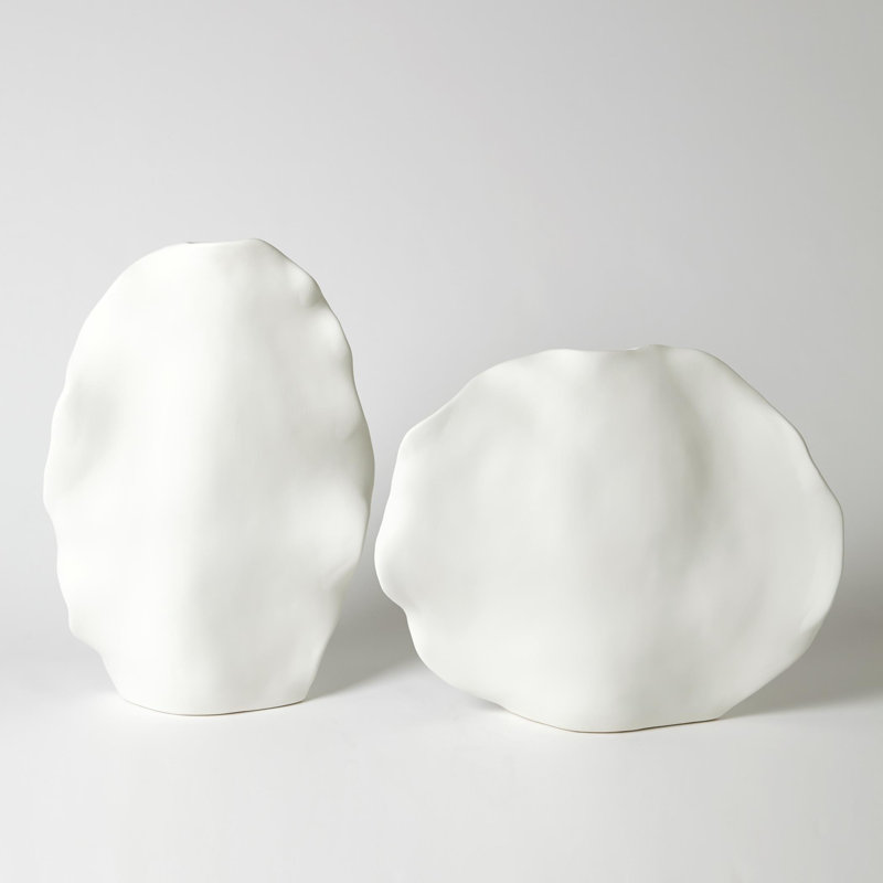 Kelp Vase-Matte White-Tall