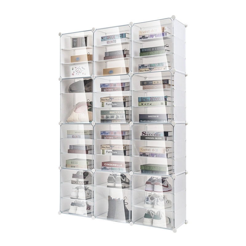 72 Pair Freestanding Stackle Shoe Storage Cabinet