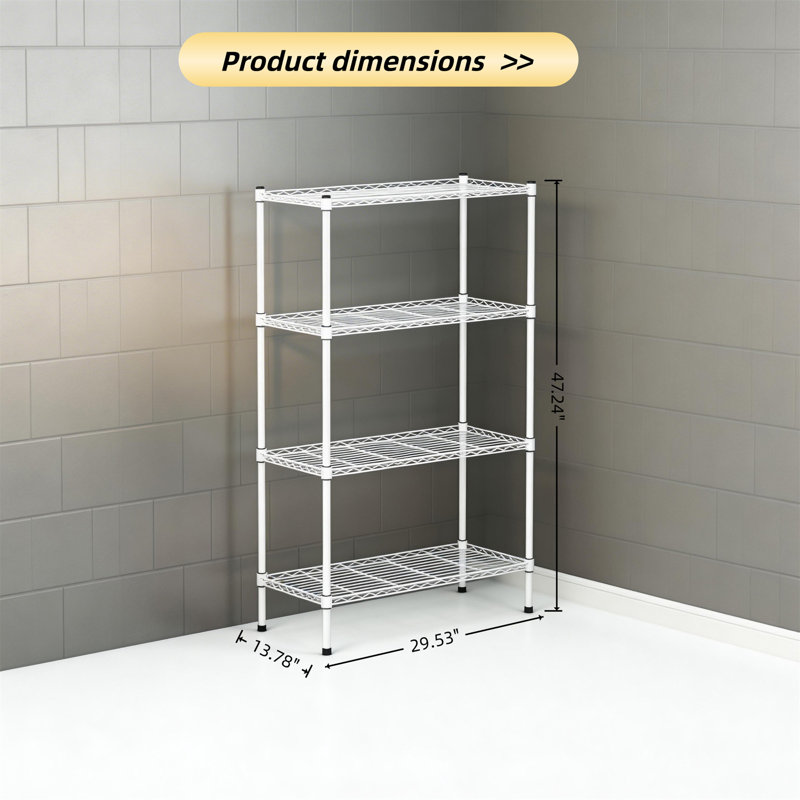 Support de rangement polyvalent en métal, White