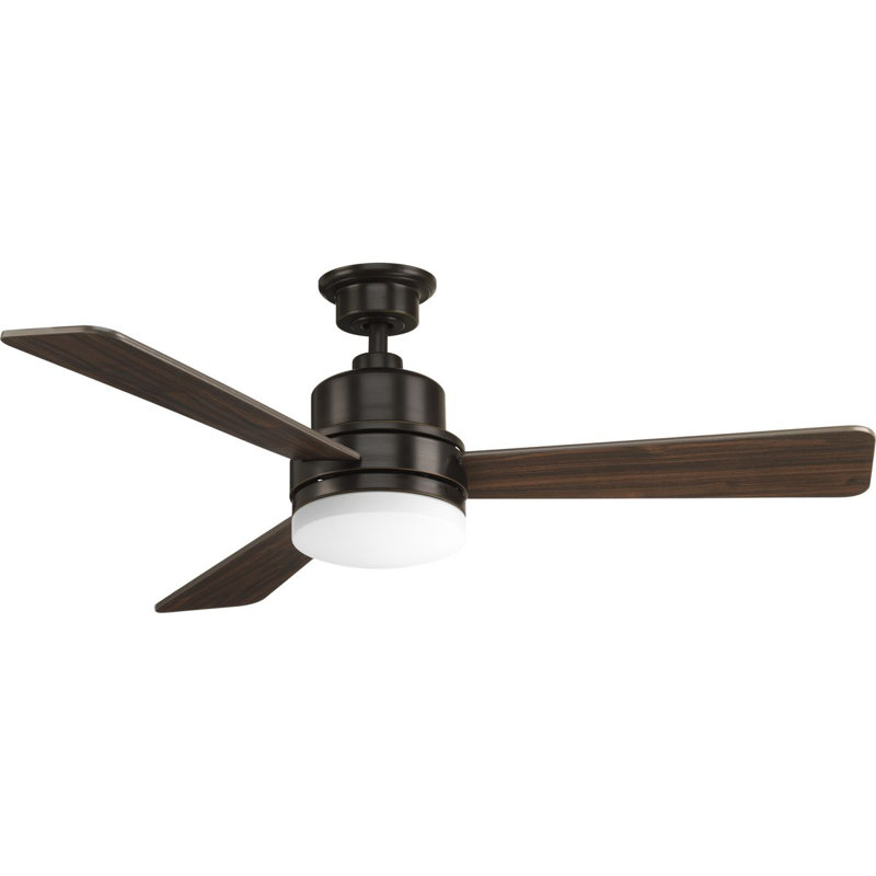 Trevina 52'' Ceiling Fan with LED Lights, Walnut, Medium Cherry, Antique Bronze