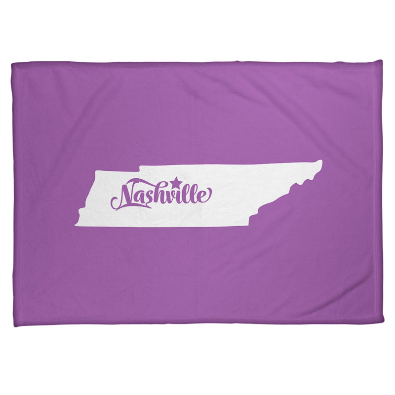 Jeté polaire tennessee nashville, l 62,5 po x L 82,5 po, Violet