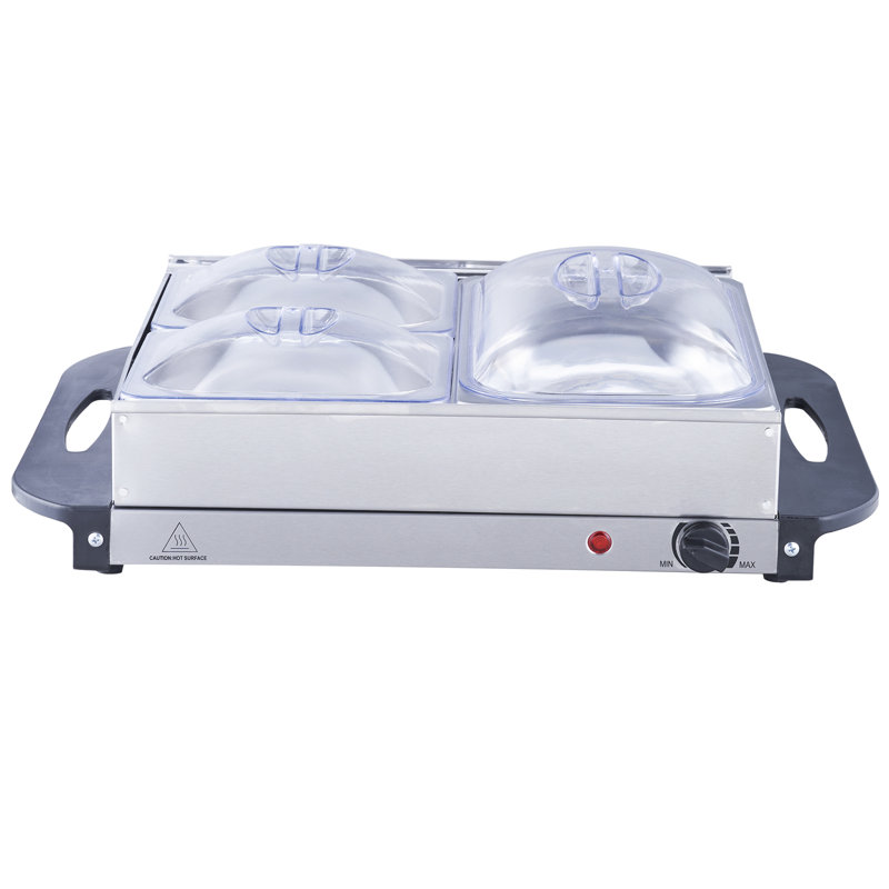 Chauffe-plat et comptoir en acier inoxydable 5 pte Sebago