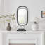 Miroir mural rectangulaire contemporain en fer noir 29,6 pouces Crotts