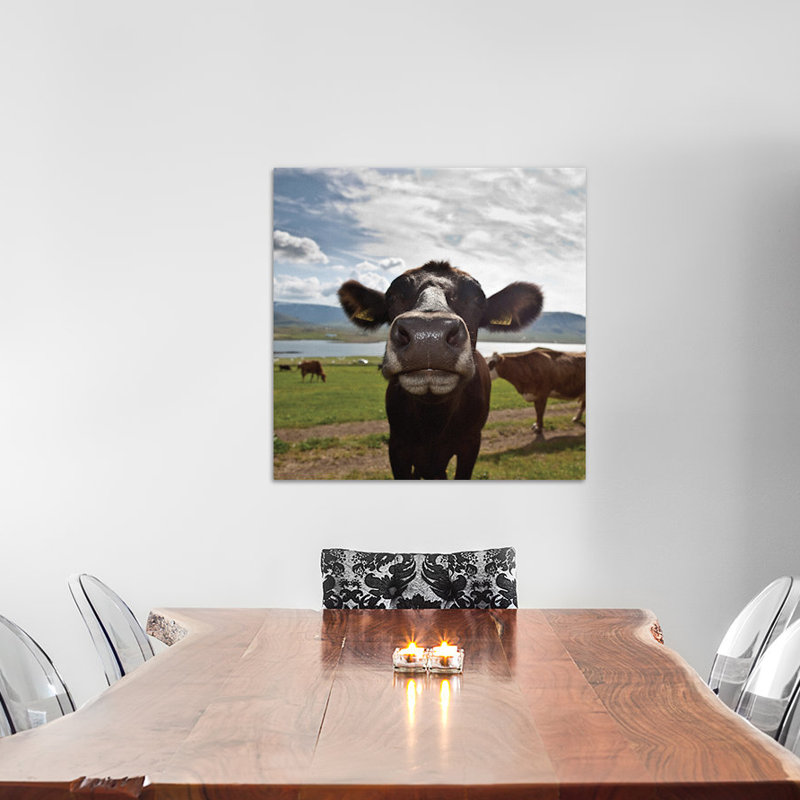 Dites quoi? Reproduction de photo sur toile tendue, H 18 po x l 18 po x P 1,5 po, Toile encadrée noire, Pas de tapis