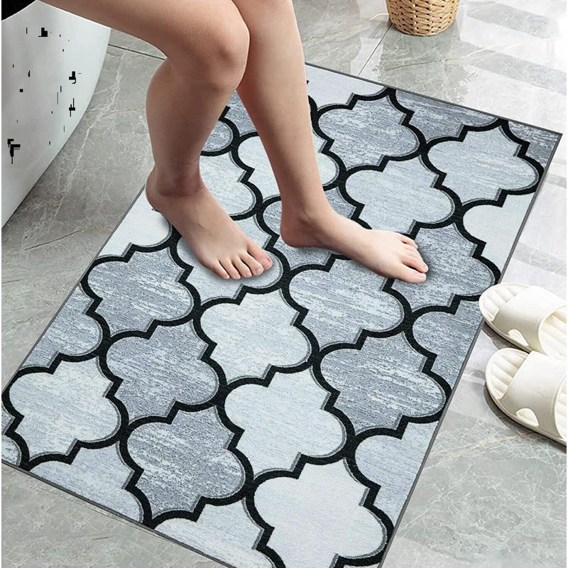 Adonna Non-Slip Indoor Doormat, 50cm W  x 80cm L, Grey