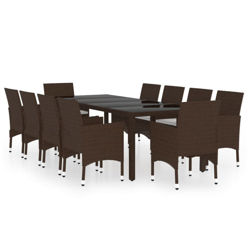 Cheniya Rectangular 11 - Piece 10 - Person 250Cm L Outdoor Table Set