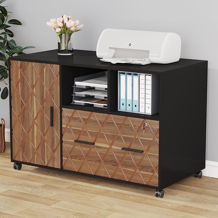 Remayah 1 -Drawer Mobile Lateral Filing Cabinet