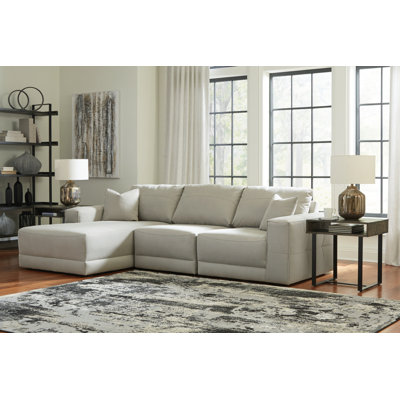 Gottwalt 126 " Faux Leather L-Shaped Sofa & Chaise