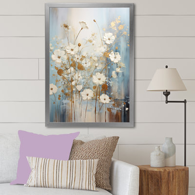 Fleurs botaniques sauvages sur toile
