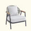 Fauteuil club d'extérieur avec corde et coussin