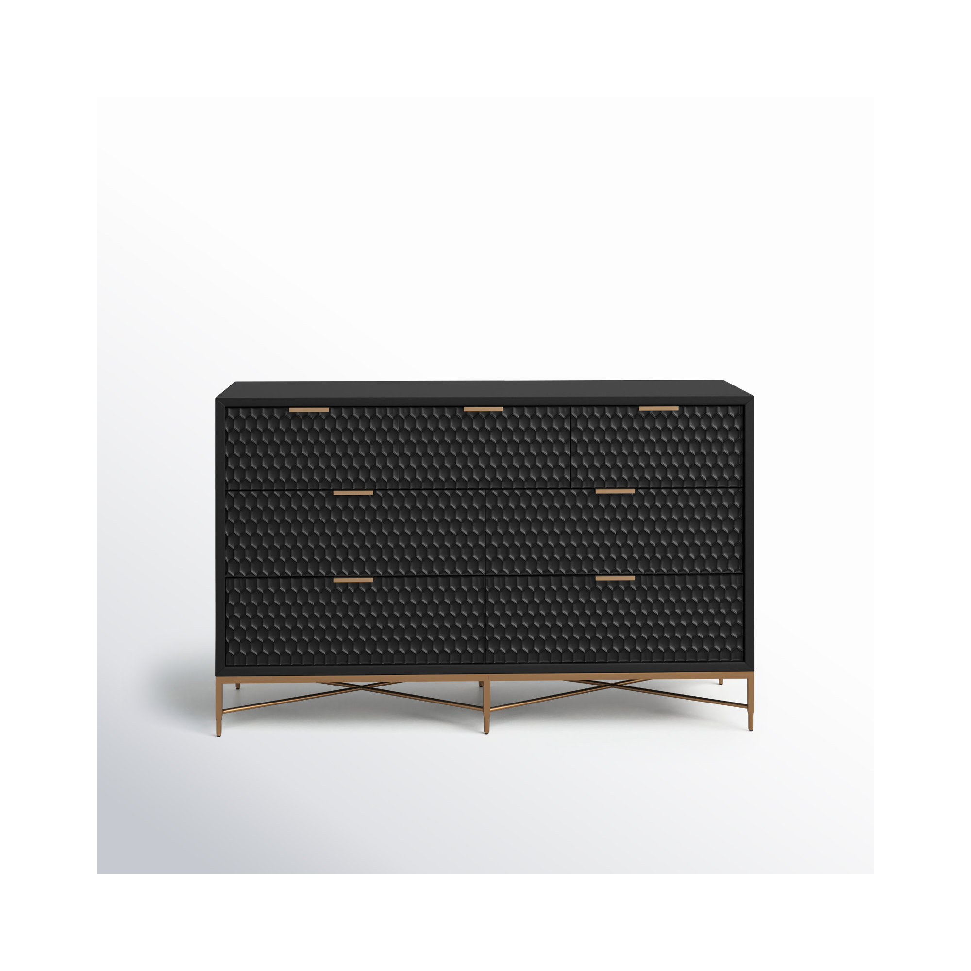 Capra 7 - Drawer Double Dresser, Black
