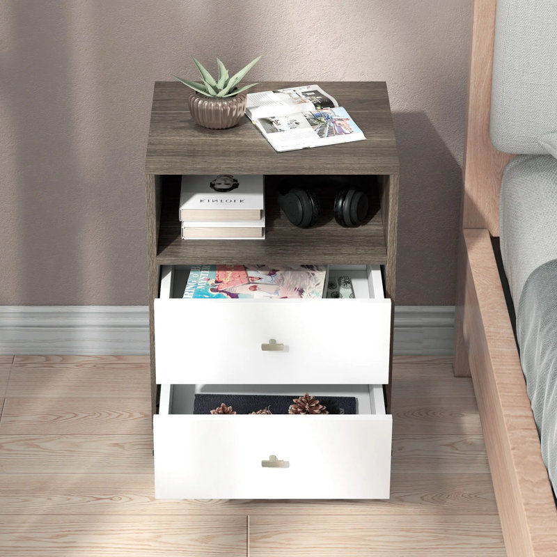 40cm W Manufactured Wood Bedside Table
