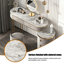 Meuble-lavabo simple en pierre frittée avec tiroirs de rangement-130491382