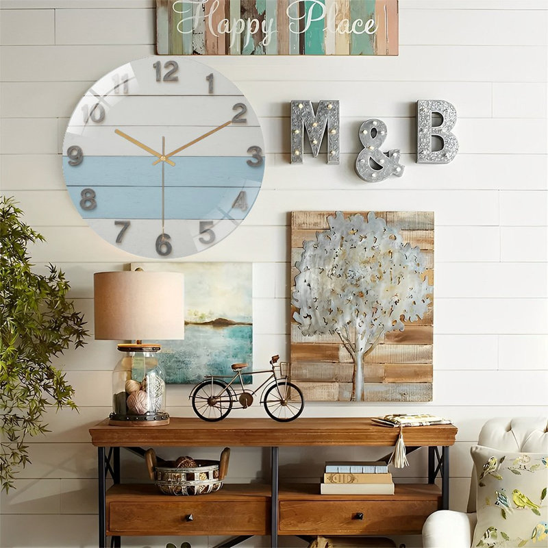 Horloge murale horloge murale en verre 12 po