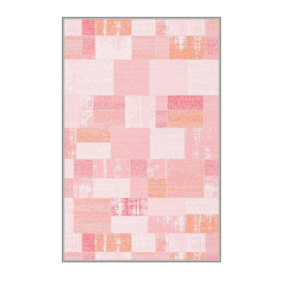 Antibacterial Woven Carpet (3D Digital Print) 4. x 5.9 Feet, 1% Polyester, Pile Height: .3 Inches | PVC Felt Dot Non-Slip Underside, Machine Washable, Perfect for Living Room & Bedroom Decor