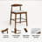 Solid Wood Bar Stool With Footrest 2 Packs 20'' Height-1961149883