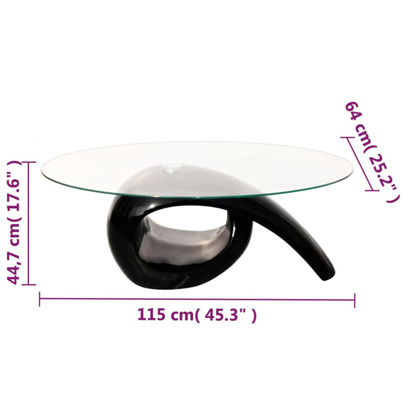 Pedestal Coffee Table, Black
