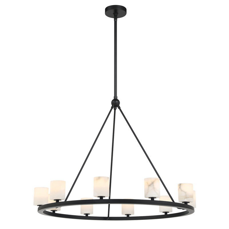 Rashana 10 Light Matte Black Chandelier