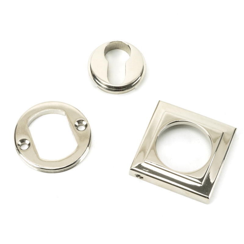 Euro Escutcheon Door Accessory, Polished Nickel
