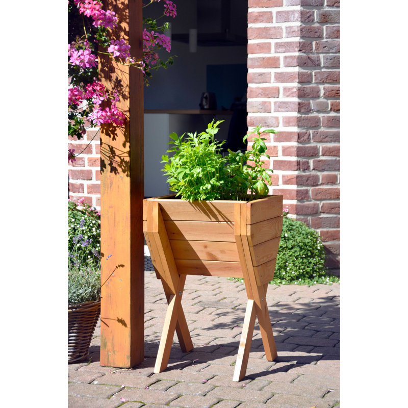 Aalayah Wood Elevated Planter