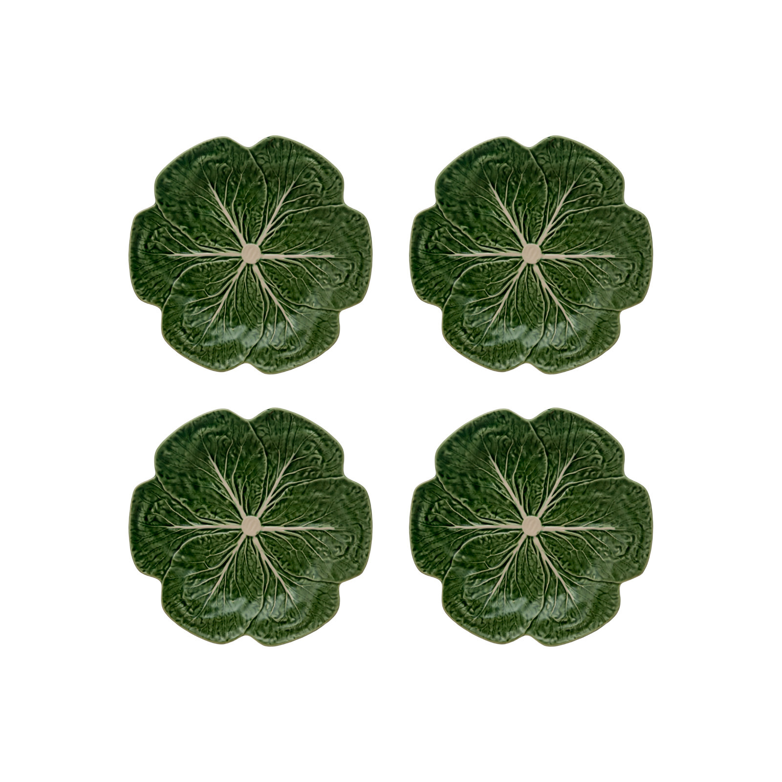 Cabbage Earthenware Scalloped Dinnerware Set