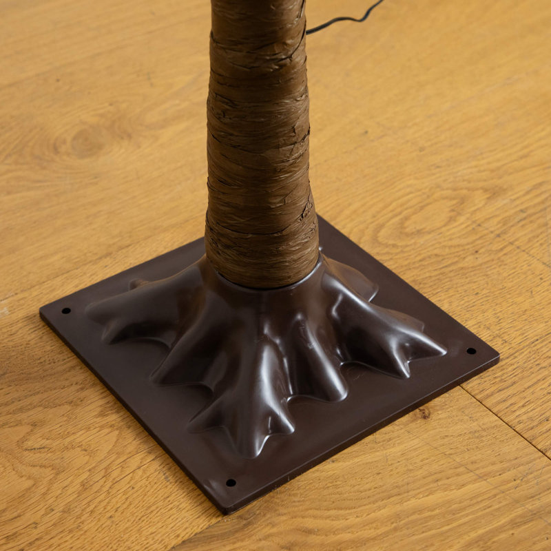 Arbre d'automne artificiel pré-éclairé en chêne vert avec 200 lumières DEL blanc chaud, H 72 po x l 36 po x P 36 po