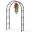 150cm W x 45cm D Steel Arbour in Black