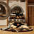 Washable Moose Southwestern Area Rug-1450982681